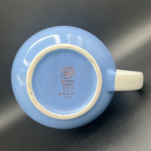 Vintage Hall’s Superior Kitchenware 1259 Rose Parade Small Pitcher with ice Lip‎ - Picture 6 of 7